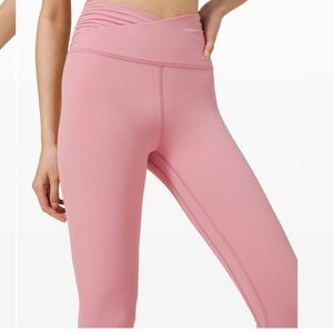 GUC Lululemon Cross Waist Align Crop 21” Size 4 Pink Taupe